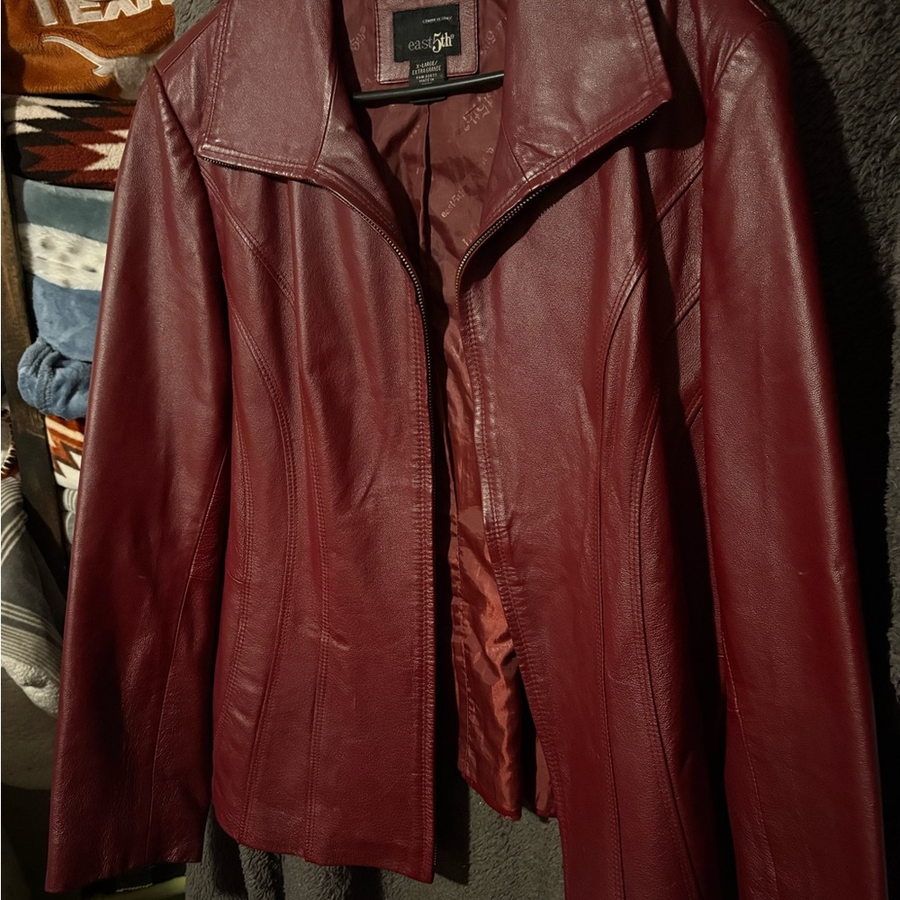 East 5th Genuine Red Leather Jacket